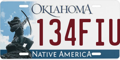OK license plate 134FIU