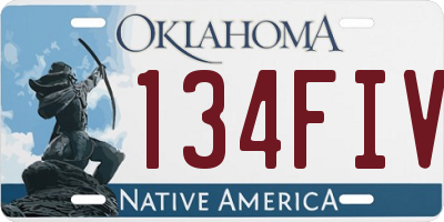 OK license plate 134FIV