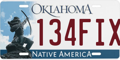 OK license plate 134FIX