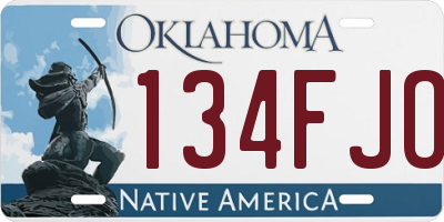 OK license plate 134FJO