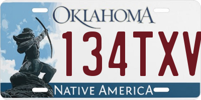 OK license plate 134TXV