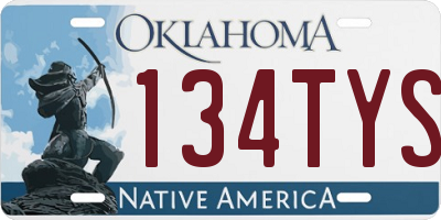 OK license plate 134TYS