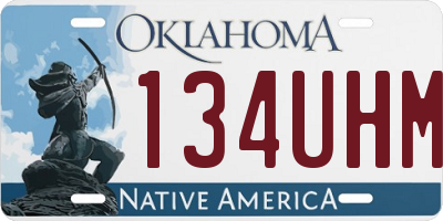 OK license plate 134UHM