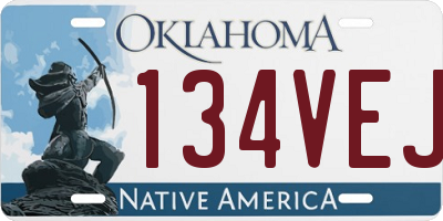 OK license plate 134VEJ