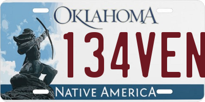 OK license plate 134VEN
