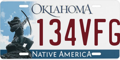 OK license plate 134VFG