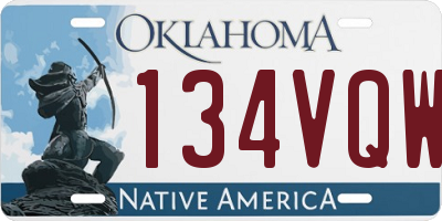 OK license plate 134VQW