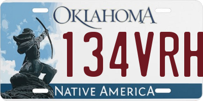 OK license plate 134VRH