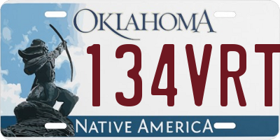 OK license plate 134VRT