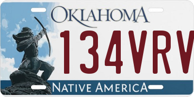 OK license plate 134VRV