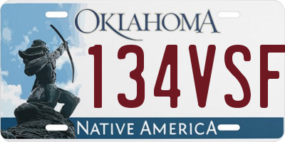 OK license plate 134VSF