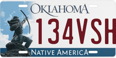 OK license plate 134VSH