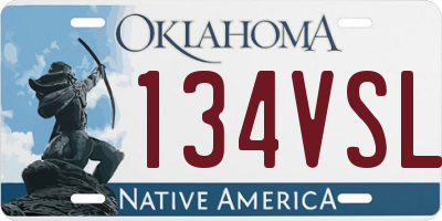 OK license plate 134VSL