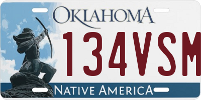 OK license plate 134VSM