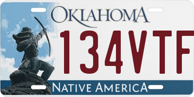 OK license plate 134VTF