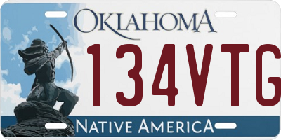 OK license plate 134VTG