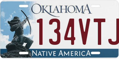 OK license plate 134VTJ