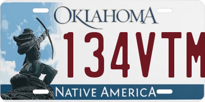 OK license plate 134VTM