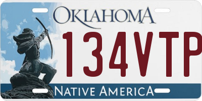 OK license plate 134VTP