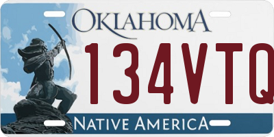 OK license plate 134VTQ