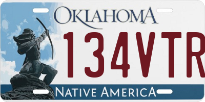 OK license plate 134VTR