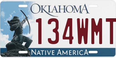 OK license plate 134WMT