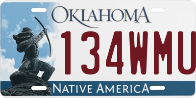 OK license plate 134WMU