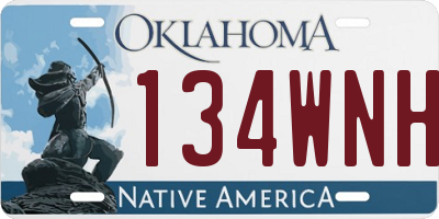 OK license plate 134WNH