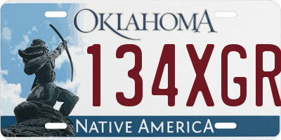 OK license plate 134XGR