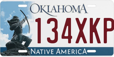 OK license plate 134XKP
