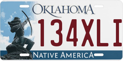 OK license plate 134XLI