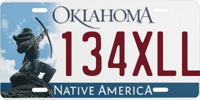 OK license plate 134XLL