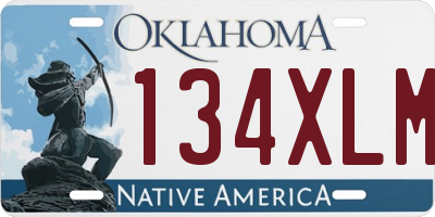 OK license plate 134XLM
