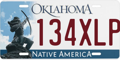 OK license plate 134XLP
