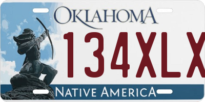 OK license plate 134XLX