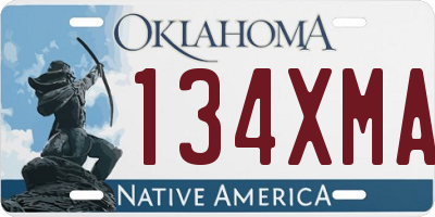 OK license plate 134XMA