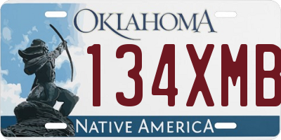 OK license plate 134XMB