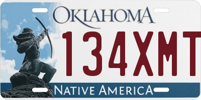 OK license plate 134XMT