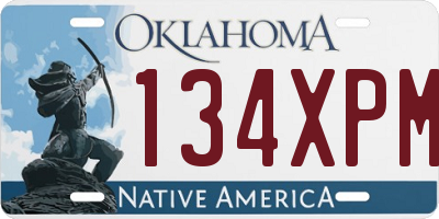 OK license plate 134XPM
