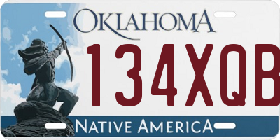 OK license plate 134XQB