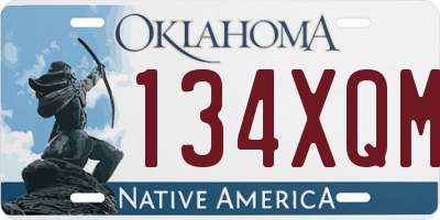 OK license plate 134XQM