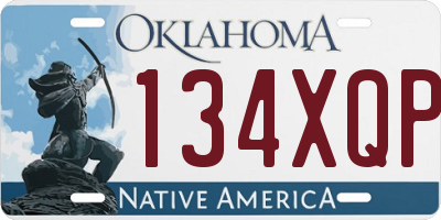 OK license plate 134XQP