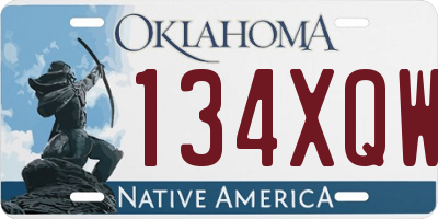 OK license plate 134XQW