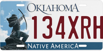 OK license plate 134XRH