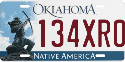 OK license plate 134XRO