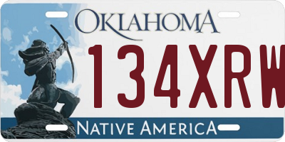 OK license plate 134XRW