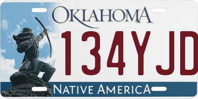 OK license plate 134YJD