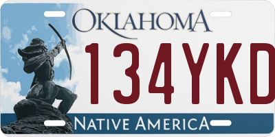 OK license plate 134YKD