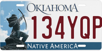 OK license plate 134YQP
