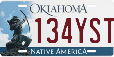 OK license plate 134YST